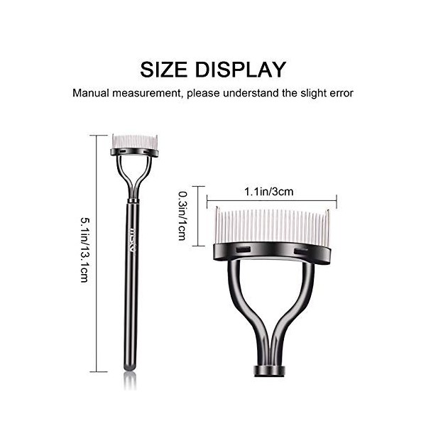 Le design en acier inoxydable permet de friser votre peigne cils durablement outils de beauté courbés rouleau de massage du v