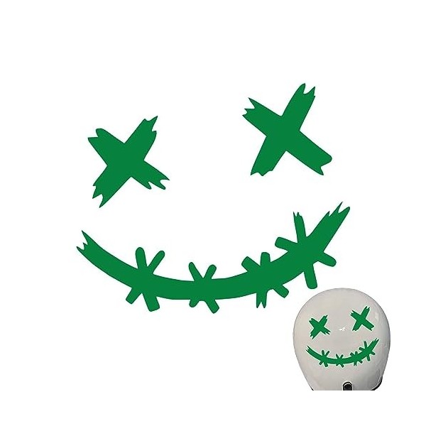 BBAUER Sticker Casques Smile - Décalcomanies imperméables de Visage de Sourire pour des Voitures décoratives - Funny Smile Bâ