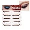 Stick On Glitter Eyeliner Bandes - Pochoir Eyeliner Auto-Adhésif Instantané Sparkle 5 Paires,Outil Eyeliner, autocollants de 