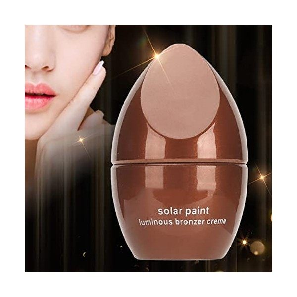 Bronzer Contour Liquid, Safe Shiny Even Tone Metallic Conceal Pore Highlighting Bronzer Liquid Améliore la matité pour les fe