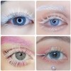 Faux De Cils Blancs Halloween Coloreful Eyes Extension Tool Cosplay Makeup Natural Look Masquerade Party Cousshes