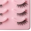 Demi-cils avec bande transparente - Aspect naturel 3D - Faux cils courts en œil de chat - Outils de maquillage