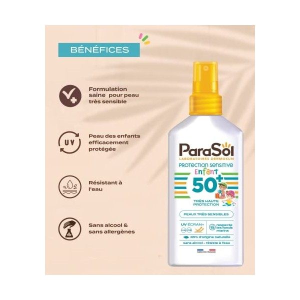 ParaSol Spray Protecteur 50+ FPS Spécial Enfants