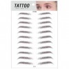 Lot de 11 autocollants 3D pour sourcils, transferts de sourcils, imperméables, pour sourcils