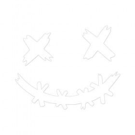 Povanjer Autocollant de Voiture Visage Souriant | Décalcomanies décoratives de Visage de Sourire pour des Voitures imperméabl