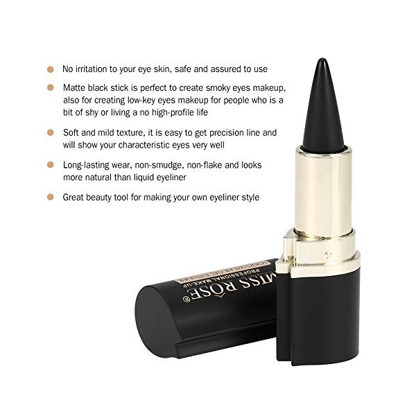 Eyeliner Stick, Cosmetic Eyeliner Makeup Cosmetic Eyeliner Stick Crayon Gel pour Les Yeux Mat Longue durée sans bavure pour l