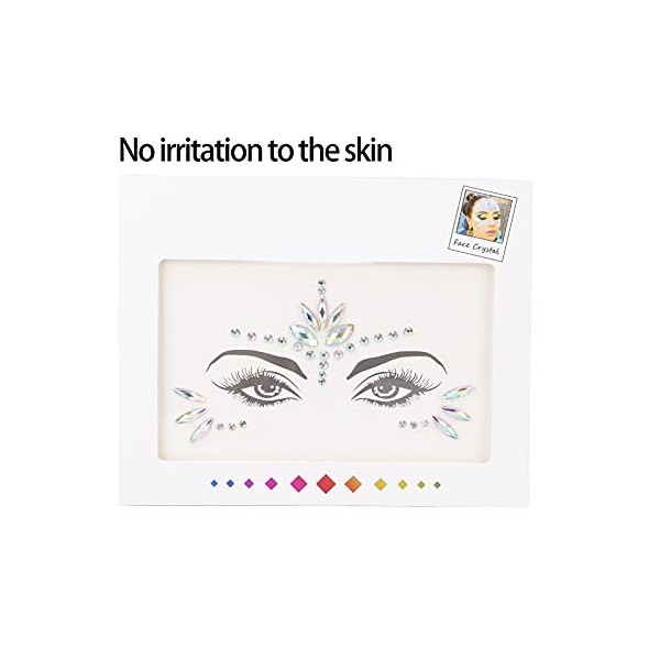 Glitter Eyes Face Strass Sticker, Festival Maquillage Temporaire Visage Autocollants Décorations, DIY Visage Strass Autocolla