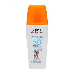 Corine de Farme - Lait Protecteur SPF50+ KIDS - Haute Protection Solaire Visage et Corps - pour Peau Fragile des Enfants - Mo