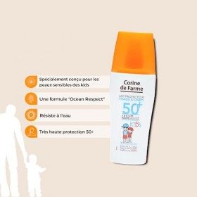Corine de Farme - Lait Protecteur SPF50+ KIDS - Haute Protection Solaire Visage et Corps - pour Peau Fragile des Enfants - Mo