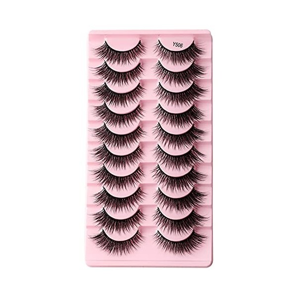 Cils Magnétiques Aimants Nouveau Faux Cils Transparent Dense 10 Paires De Cils Naturel Nude Maquillage Bordure 3D Vison Faut 