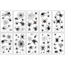 Halloween Visage Sticker Sticker Temporaire Tatouages ??Tatouages ??Visage Temporaire Stickers De La Farce Imperméable Horreu