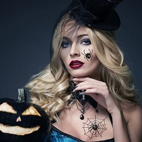 Halloween Visage Sticker Sticker Temporaire Tatouages ??Tatouages ??Visage Temporaire Stickers De La Farce Imperméable Horreu