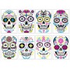 INTEROOKIE Drôle Halloween Mort Fluorescent Tatouage Autocollant Visage Autocollant Fantôme Cicatrice Tatouage Autocollant F