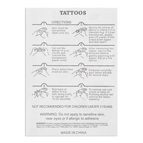 Autocollant de tatouage pour femmes, 5pcs Métallisé Métallisé Argent Doré Motif Coloré Motif Jetable Temporaire Autocollants 