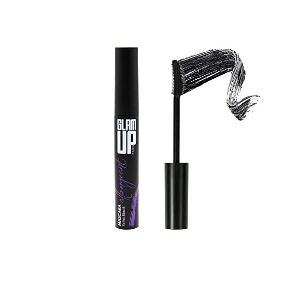 GlamUp Paris - Mascara Allongeant - Extra Black Définition - Longue Durée - Allongement de Cils Extra Long - Noir