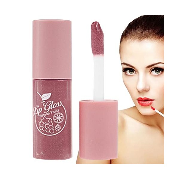 Huile déclat pour les lèvres, Brillant à Lèvres Hydratant Teinté, Plump Lip Gloss Lip Care Transparent Toot Lip Oil Teinté, 