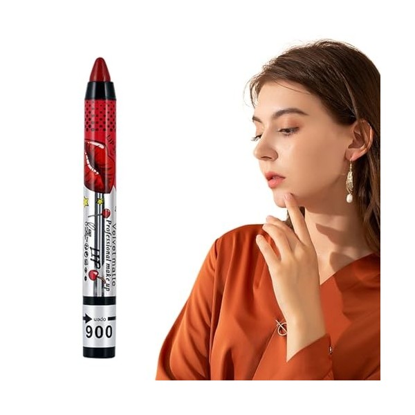 Ensemble de maquillage rouge à lèvres mat | Maquillage de crayon de velours mat de tache de lèvre non collante - Ensemble de 