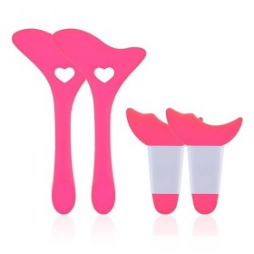 TIESOME Eyeliner Pochoirs, 4 Pcs Silicone Eye Make Up Aid Multifonctionnel Appliquer Aide Crème Eyeliner Outil Cils Ombre À P