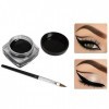 Hilai Eyeliner Etanche Gel Cosmetique Lasting Liner Gel Long Durable Eye-liner Crème Maquillage Gel Cosmétique avec Pinceau 