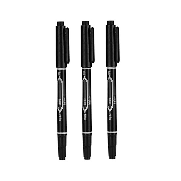 Hilai Tatouage marqueur stylo étanche peau marquage crayon Fine pointe corps encre stylo couleur mélangée 3 pièces tatouages 