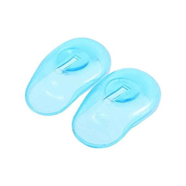 LUFA 2 PCS Effacer Silicone Oreille Couverture Cheveux Dye Bouclier Protéger Salon Couleur Bleu Nouveau