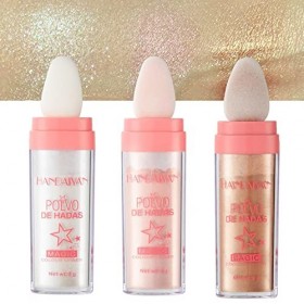 3 Pièces Surligneur Poudre Bâton, Surligneur Poudre Stick Scintillantes Highlight Poudre Tapotante Surligneur Poudre Paillett
