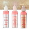 3 Pièces Surligneur Poudre Bâton, Surligneur Poudre Stick Scintillantes Highlight Poudre Tapotante Surligneur Poudre Paillett