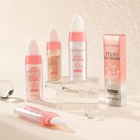 3 Pièces Surligneur Poudre Bâton, Surligneur Poudre Stick Scintillantes Highlight Poudre Tapotante Surligneur Poudre Paillett