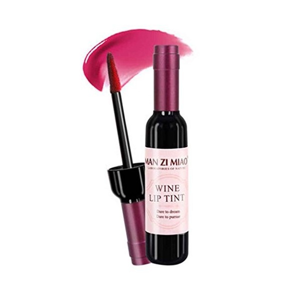 censhaorme Bouteille de vin Forme Lip Gloss Long Lasting Moisturer Liquide Rouge à lèvres Maquillage pour Les lèvres