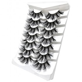 Faux cils en vison naturel doux pour faux cils Wispies épais longs extensions de faux cils réutilisables C, taille unique 