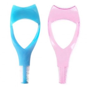 Generic Lot de 2 pinceaux 3 en 1 pour mascara - Outil de maquillage - Couleur aléatoire - Économique et durable