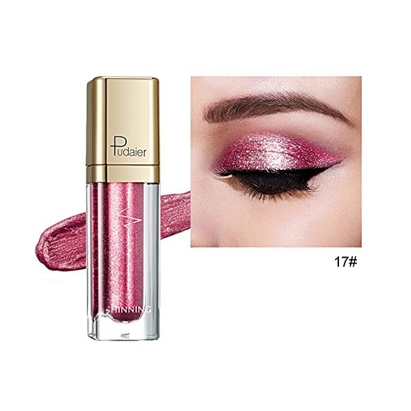 Cosmétique végétalien durable - 5 ml - Couleurs liquides mousseux - 18 cils nacrés - Star Beauty rose vif, taille unique 