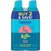 Coppertone Kids Sunscreen Water Resistant Continuous Spray Broad Spectrum SPF 50, Twin Pack 5.5 Ounces Per Bottle 