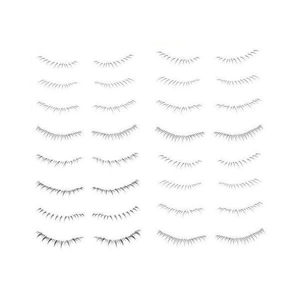 Tatouage des cils inférieurs, 80 paires de faux cils autocollants, bande de cils inférieurs imperméables jetables, faux cils 