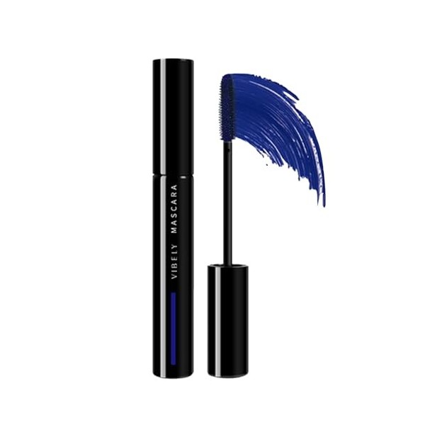 Mascara imperméable coloré, Mascara coloré anti-taches pour cils, Mascara pour cils imperméable, anti-taches et longue durée 