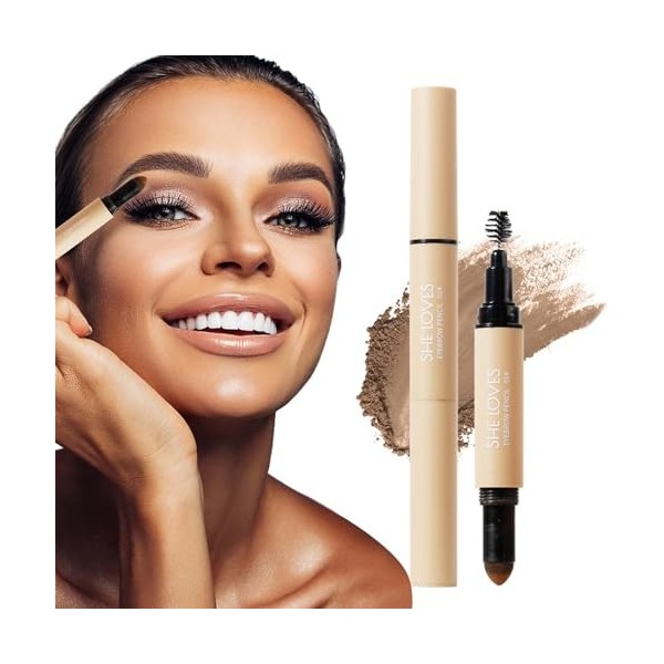 Crayon à sourcils, Stylo à sourcils à double extrémité résistant à la transpiration pour couvrir le contour, Produits de beau