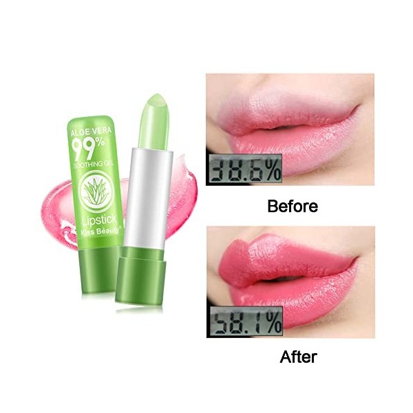 Moisture Lip Balm - Aloe Vera Lipsticks Hydratant À Couleur Rouge À Lèvres Longue Durée Nutritive Baume À Lèvres Lèvres Hydra