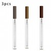 Crayon à sourcils imperméable pour le stylo à sourcils pour le maquillage professionnel Natural Brow, 3pcs