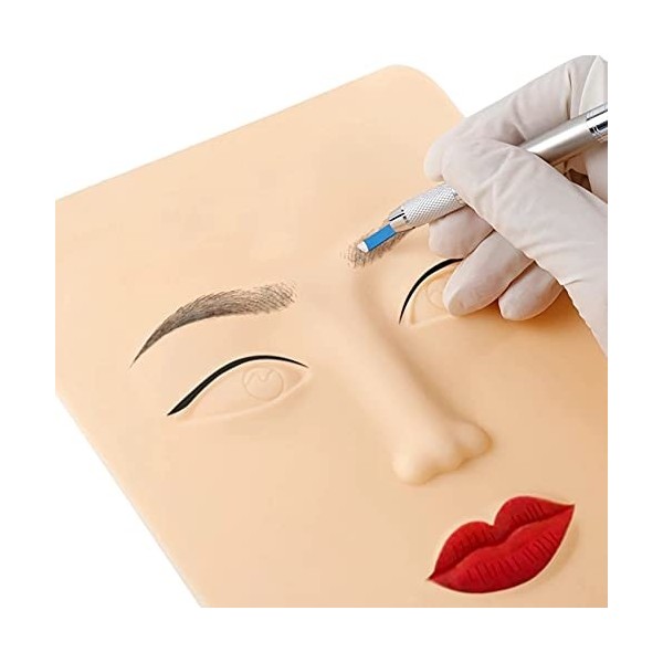 Lopbinte DéButant 3D Silicone Maquillage Permanent Formation de Tatouage Pratique Fausse Peau Vierge pour Microblading LèVre