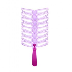 Matrice de maquillage pour sourcils - Pochoir réutilisable - S3K8 en 1 - 8 sourcils