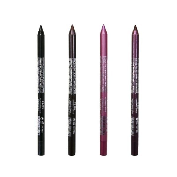 Crayon eyeliner 4pcs 4 couleurs perle épreuve à feuilles perle de longueur eye-liner 8,5 g de maquillage de maquillage crayon