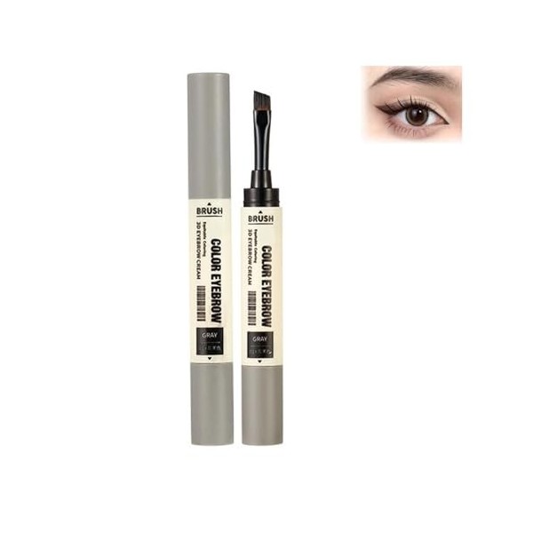 Crème teintée à double extrémité pour sourcils de couleur longue durée, teinture des sourcils à double extrémité, forme et ma