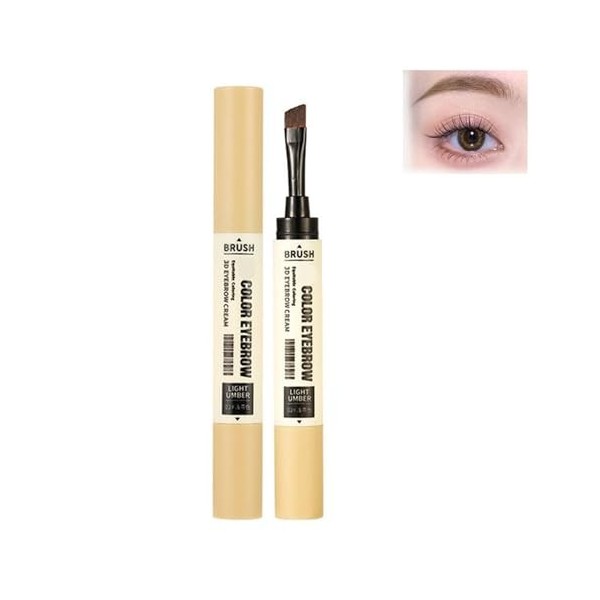 Crème teintée à double extrémité pour sourcils de couleur longue durée, teinture des sourcils à double extrémité, forme et ma