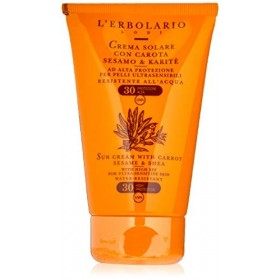 LErbolario Crème Solaire Visage Et Corps Pour Peau Ultra Sensible Avec Carotte, Sésame Et Beurre De Karité, Haute Protection