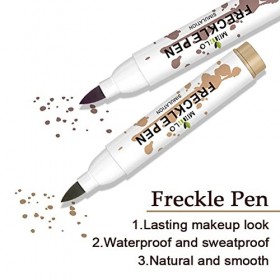 Stylo de Tache de Rousseur,Stylo de Maquillage de Tache de Rousseur 2 Couleurs,Naturel Longue Durée Imperméable Freckle Pen P