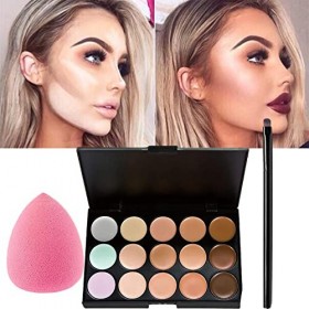 Kasmole Palette Correcteur 15 Couleurs | correcteur crème hydratante 15 Couleurs,Contours du Visage Kit Contour Maquillage Pr