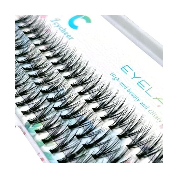 ICYCHEER Maquillage Cluster Eye Lashes Greffer de Faux Cils 8-12mm 0.07/0.10 C Curl 010C, 10mm 
