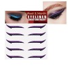 Autocollants pour les yeux scintillants - 5 paires de pochoirs eyeliner auto-adhésifs instantanés scintillants,Outil deyelin