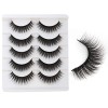 3D Faux Cils Naturel, Yeux de Biche Court Doux Réutilisable False Eyelashes Oeil de Chat 5 Paires 5 Styles Dramatiques Fake L