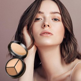 Palette Contour Anti-cernes 3 Couleurs Palette De Correcteurs À Couverture Complète Maquillage Anti-cernes Crème Imperméable 